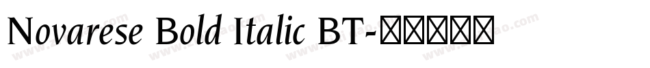 Novarese Bold Italic BT字体转换